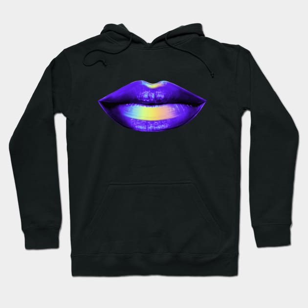 Holographic Lip Dispenser Hoodie by dinaaaaaah